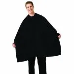 Betty Dain Seersucker Barber Cape Black