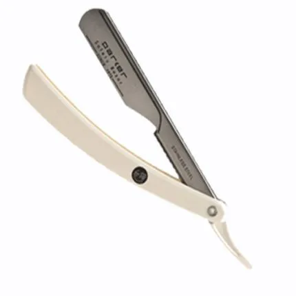 Parker Push Carriage Barber Razor Resin Handle White