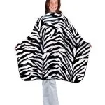 Salonchic Poly/Satin Styling Cape Zebra