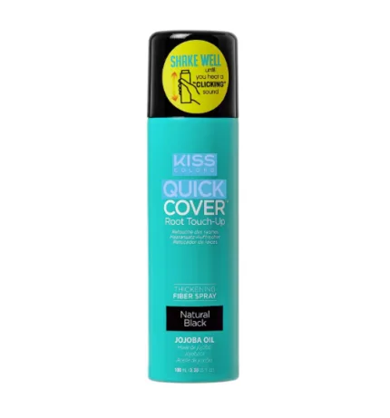 Kiss Quick Cover Root Touch Up Fiber Spray 3.38oz - Black