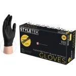 Style Tek Black Nitrile Gloves Powder Free 100ct.