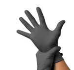 Style Tek Black Vinyl Gloves Powder Free 100ct.