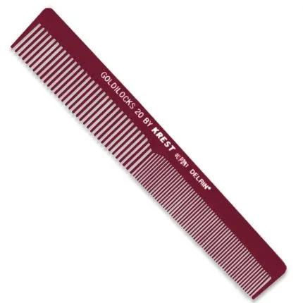 Krest Goldilocks Professional Combs #20 7" Flat Back Finger Wave 1dz.